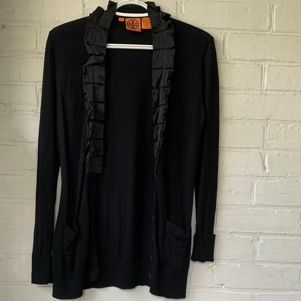 Tory Burch silk and merino cardigan